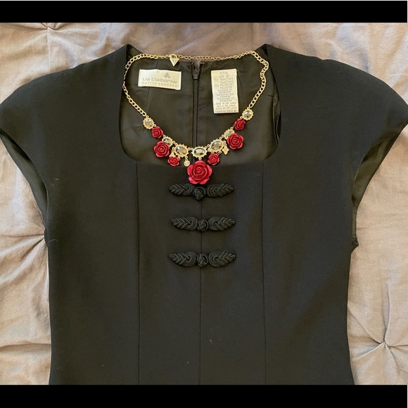 Vintage LIZ CLAIBORNE formal black Dress size 2 - Picture 2 of 8